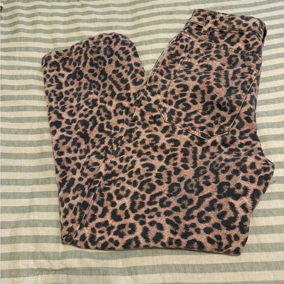 Topshop Leopard Print Wide-Leg Pants - Taupe & Black - Picture 7 of 8